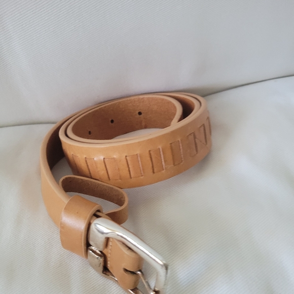 Kenneth Cole Reaction Tan Leather Belt Sz M - Picture 2 of 8